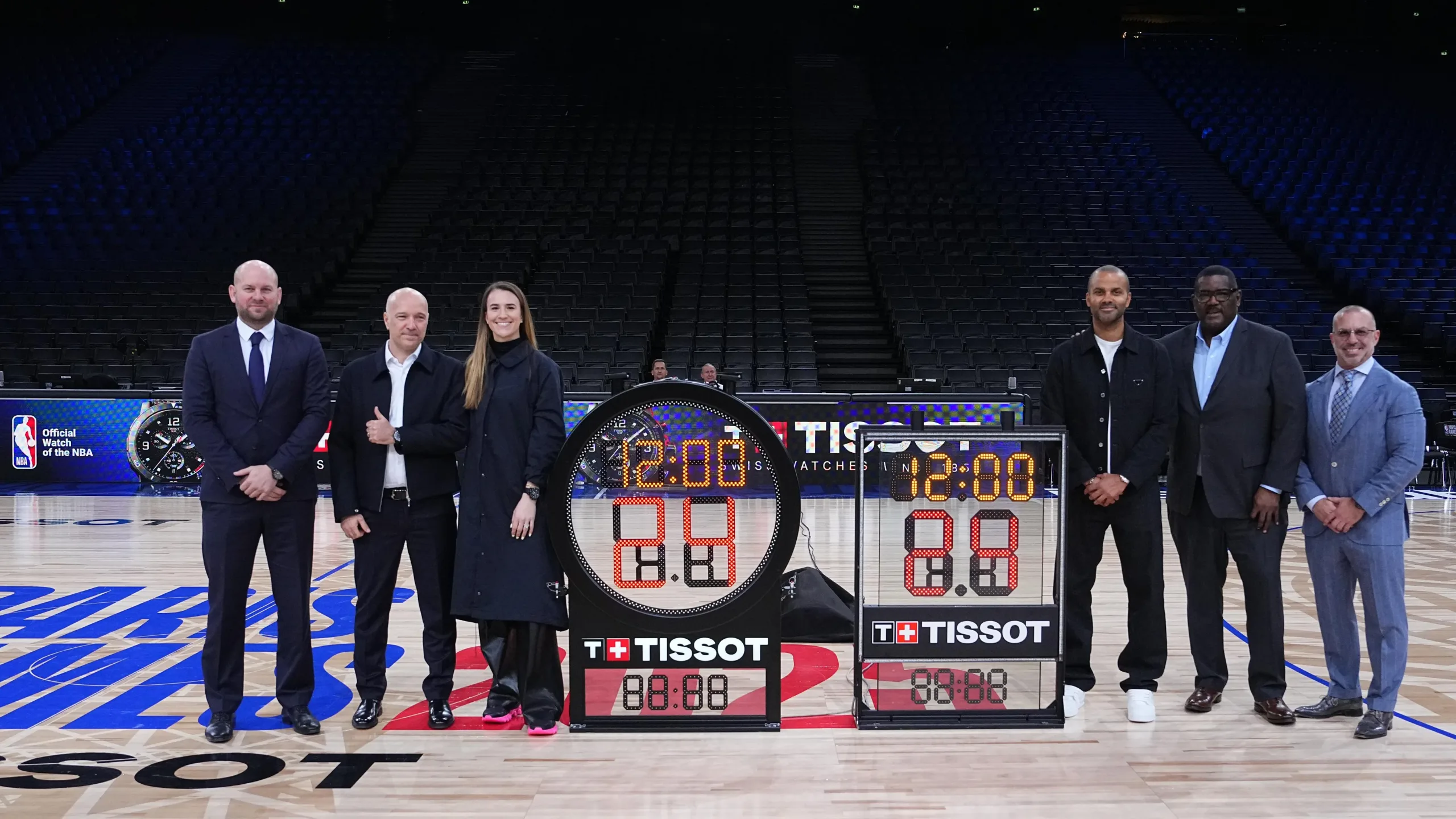 CEO of Tissot and NBA representatives.