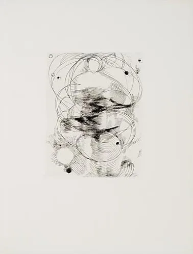 Etching by Hélène de Beauvoir in pages 163 of The Woman Destroyed.