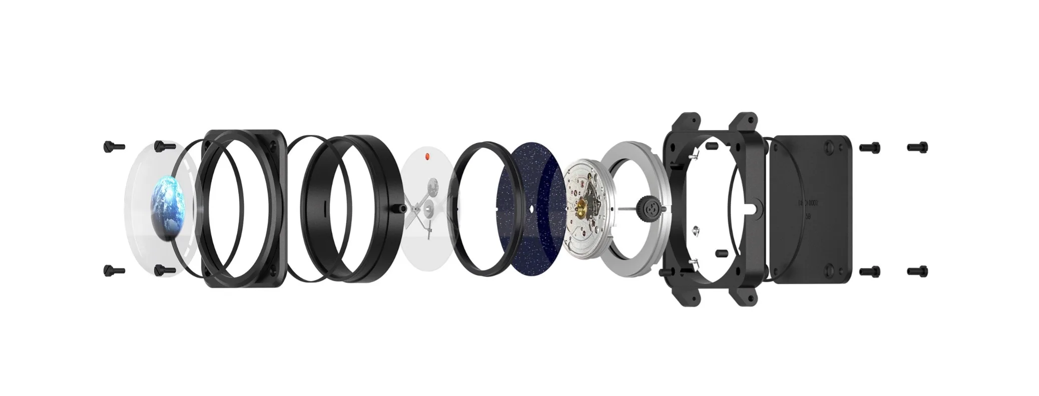 Components of the Bell & Ross BR-03 Astro.
