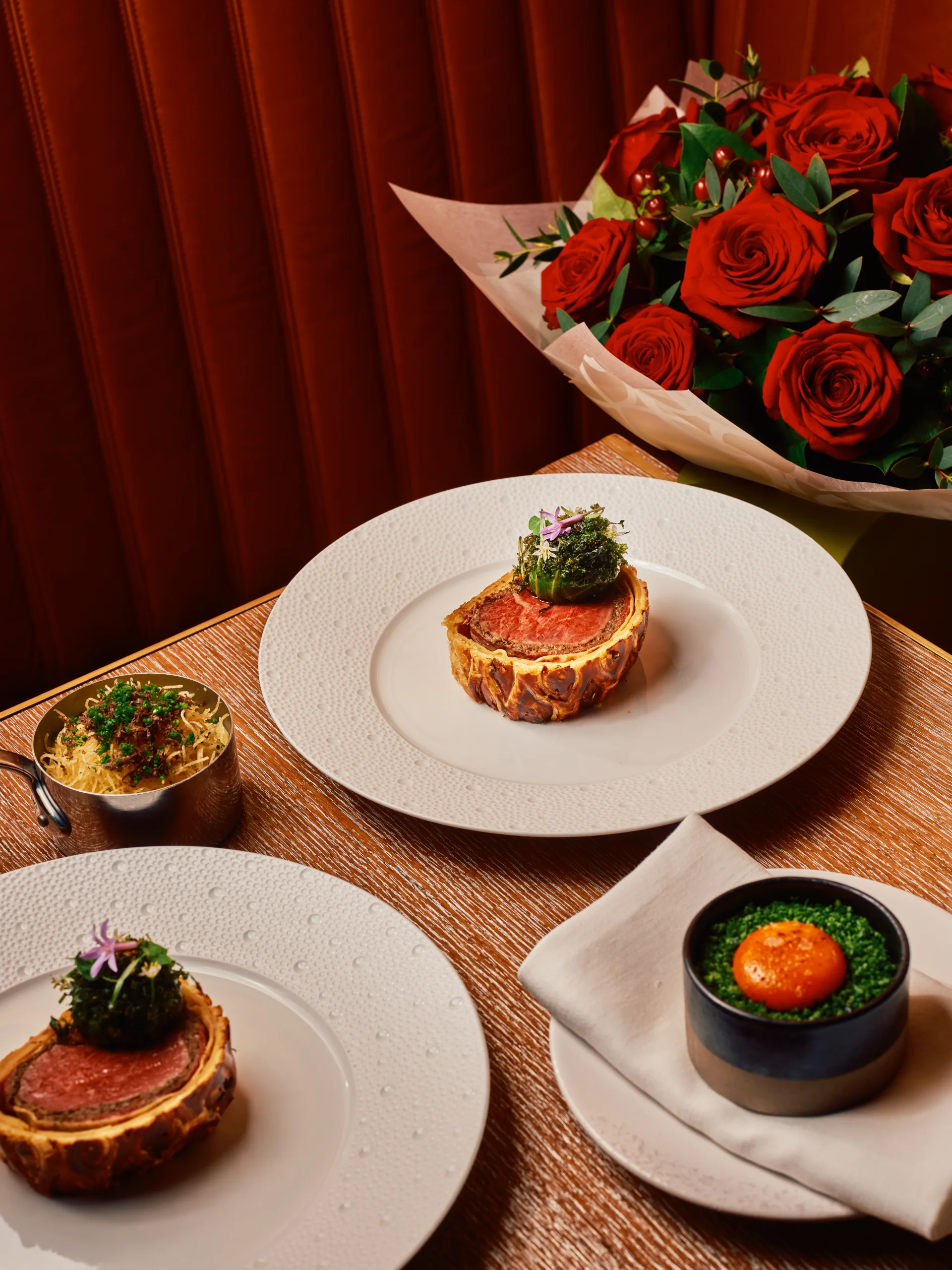 Beef Wellington Tom Booton Valentine's Day menu