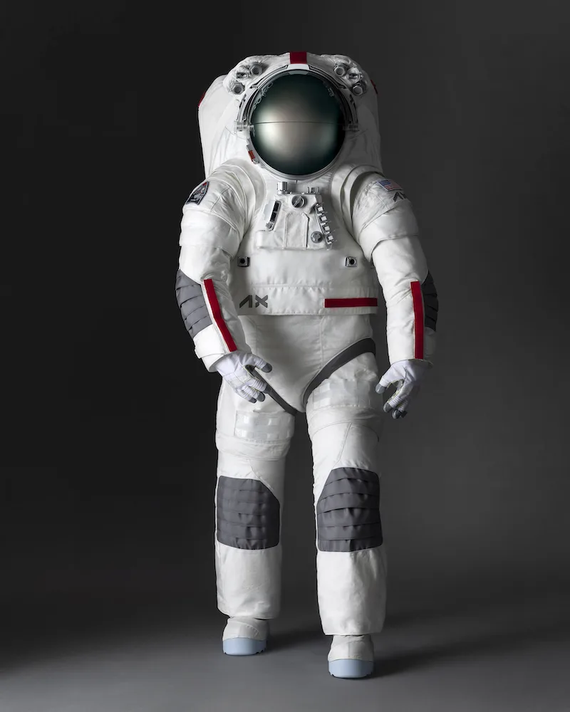 Front of the Prada Axiom spacesuit. © Prada Axiom Space.