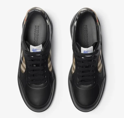 Burberry Leather and check Terrace Sneakers