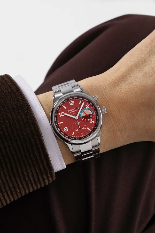 Nomos Glashütte’s Club Sport Neomatik Worldtimer Magma