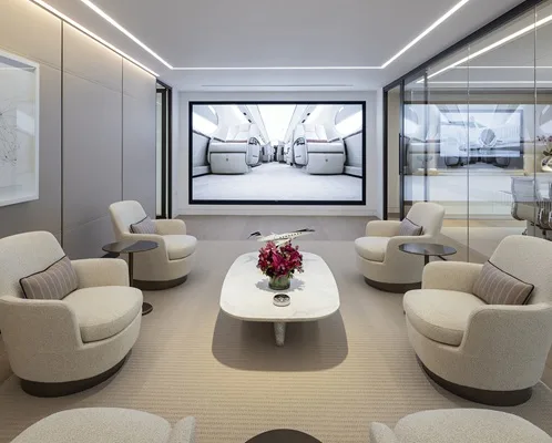 3D Cabin creator at the new Gulfstream showroom in London