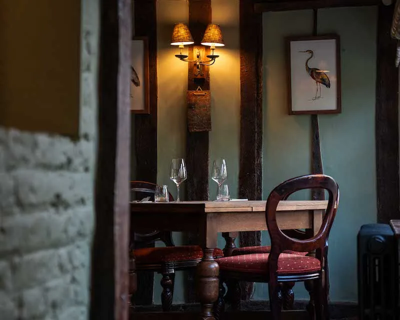 Traditional furniture at The Peacock Inn Chelsford