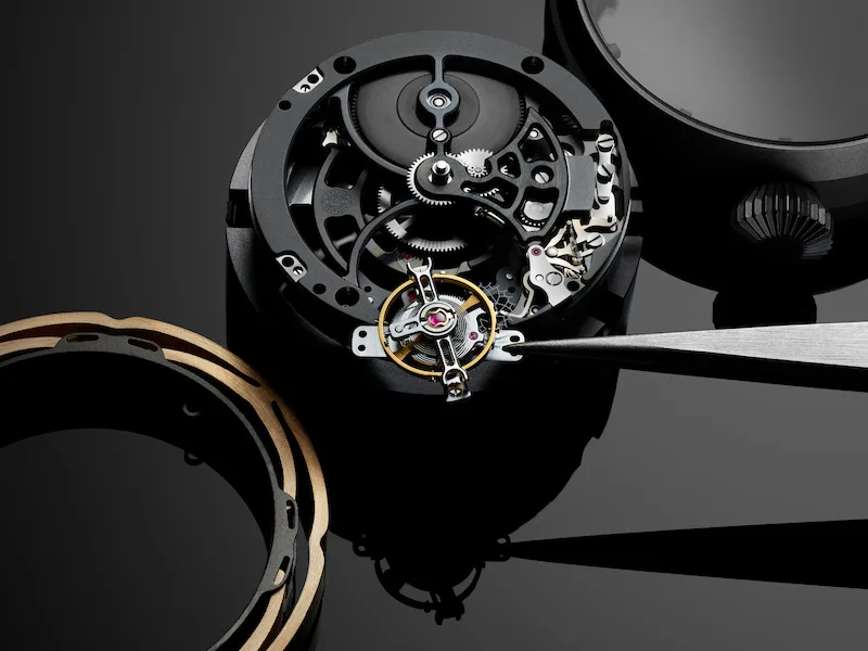 Movement of the IWC Big Pilot's Watch Shock Absorber Tourbillon Skeleton XPL