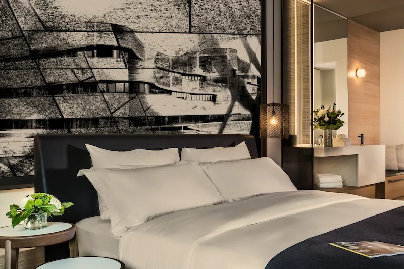 The rooms at Le Germain Hotel modern are stylish with and industrial-inspired design an apartment-like feel.