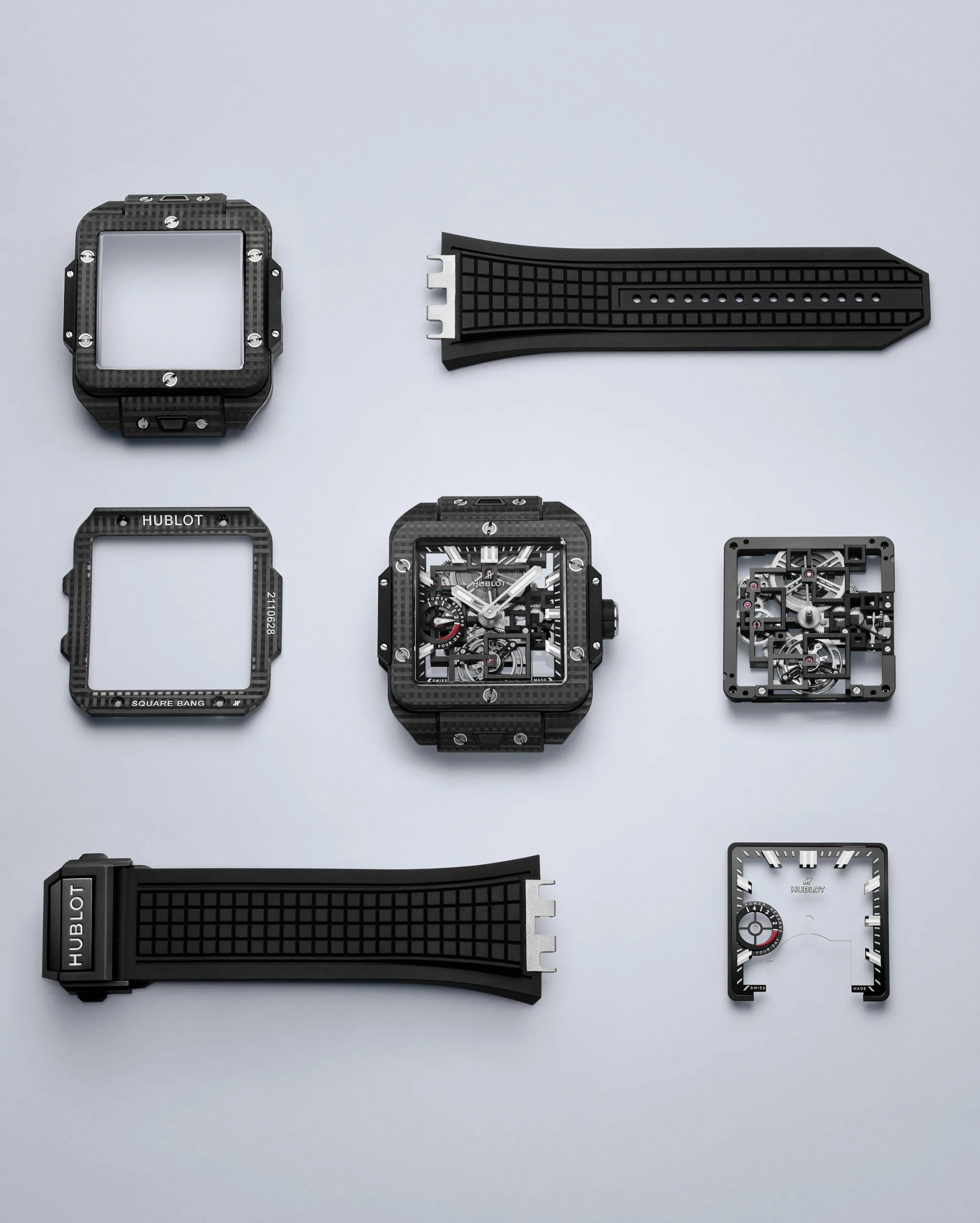 Component parts Hublot Square Bang Tourbillon