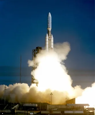 Voyager 1 aboard the Titan III Centaur rocket lifted off on 5th September 1977. © NASA