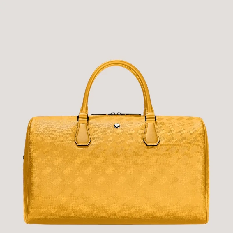 Montblanc 142 large duffle bag in Warm Yellow.