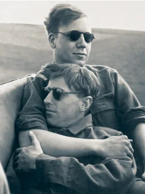 Loving image showing the history of men love in the 1850s-1950s