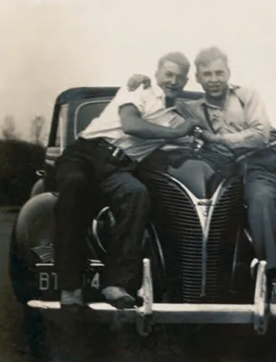 Loving image showing the history of men love in the 1850s-1950s