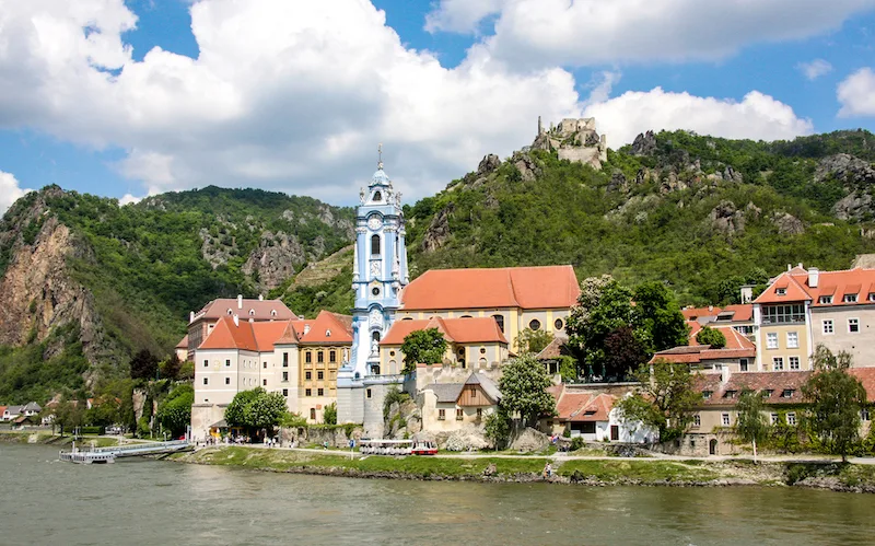the medieval town of Dürnstein, a UNESCO World Heritage