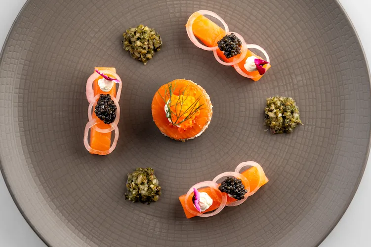 Cured salmon with caviar - The Lansdowne Club