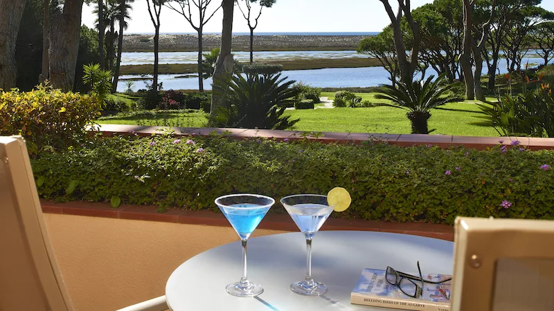 View of Ria Formosa Lagoon from a garden suite at Hotel Quinta do Lago.