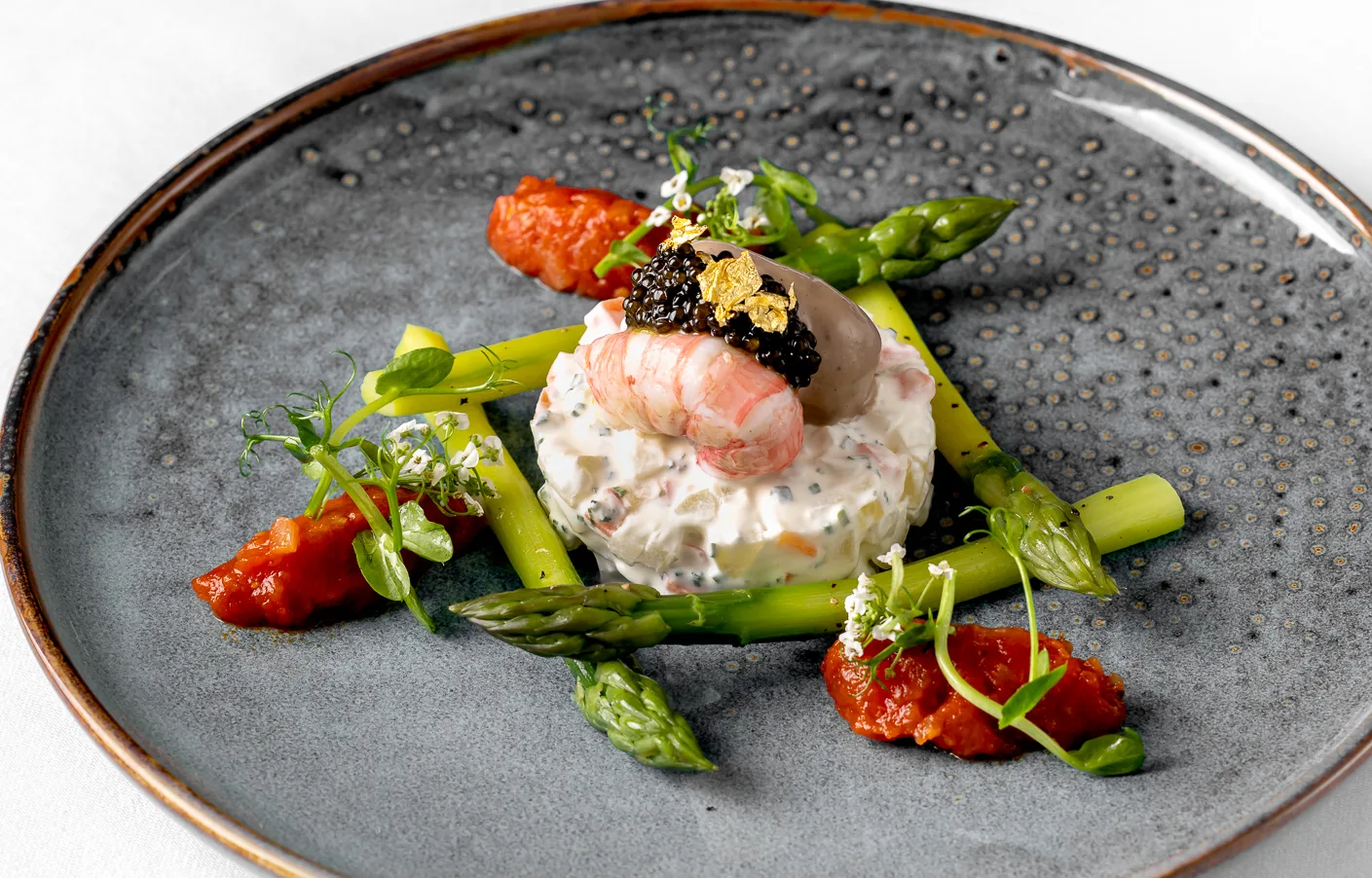 Langoustine and green asparagus salad - The Lansdowne.