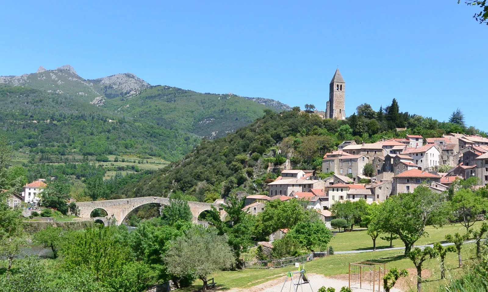 Pont du Diable leading to Olargues