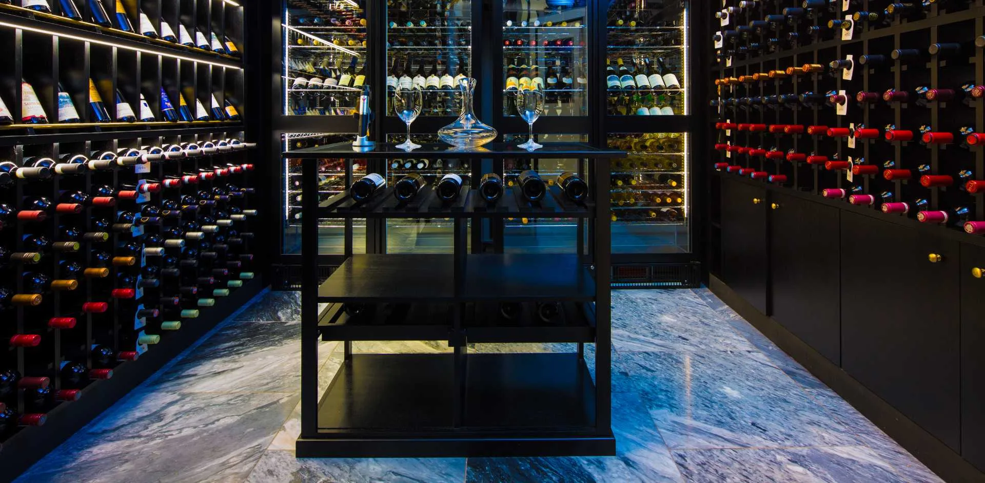 Wine cellar at The Lansdowne Club Mayfair.
