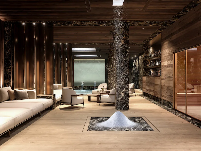 Private wellness centre at the Ultima Gstaad Promenade chalet