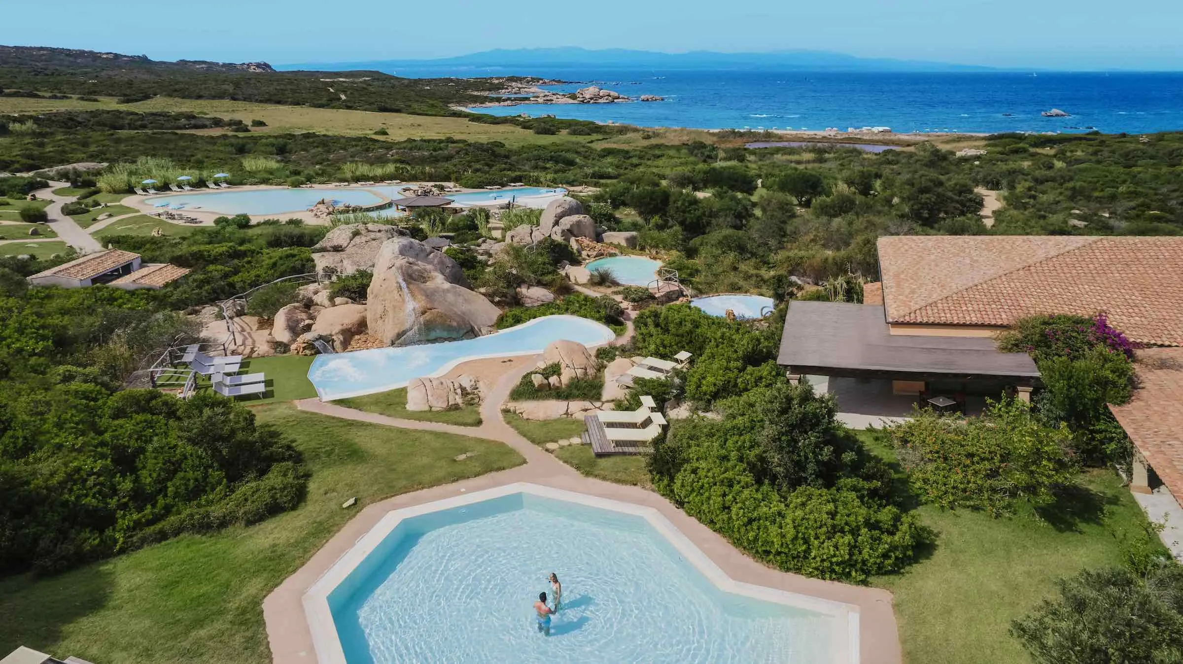 Thalasso pools at Valle dell'Erica resort.