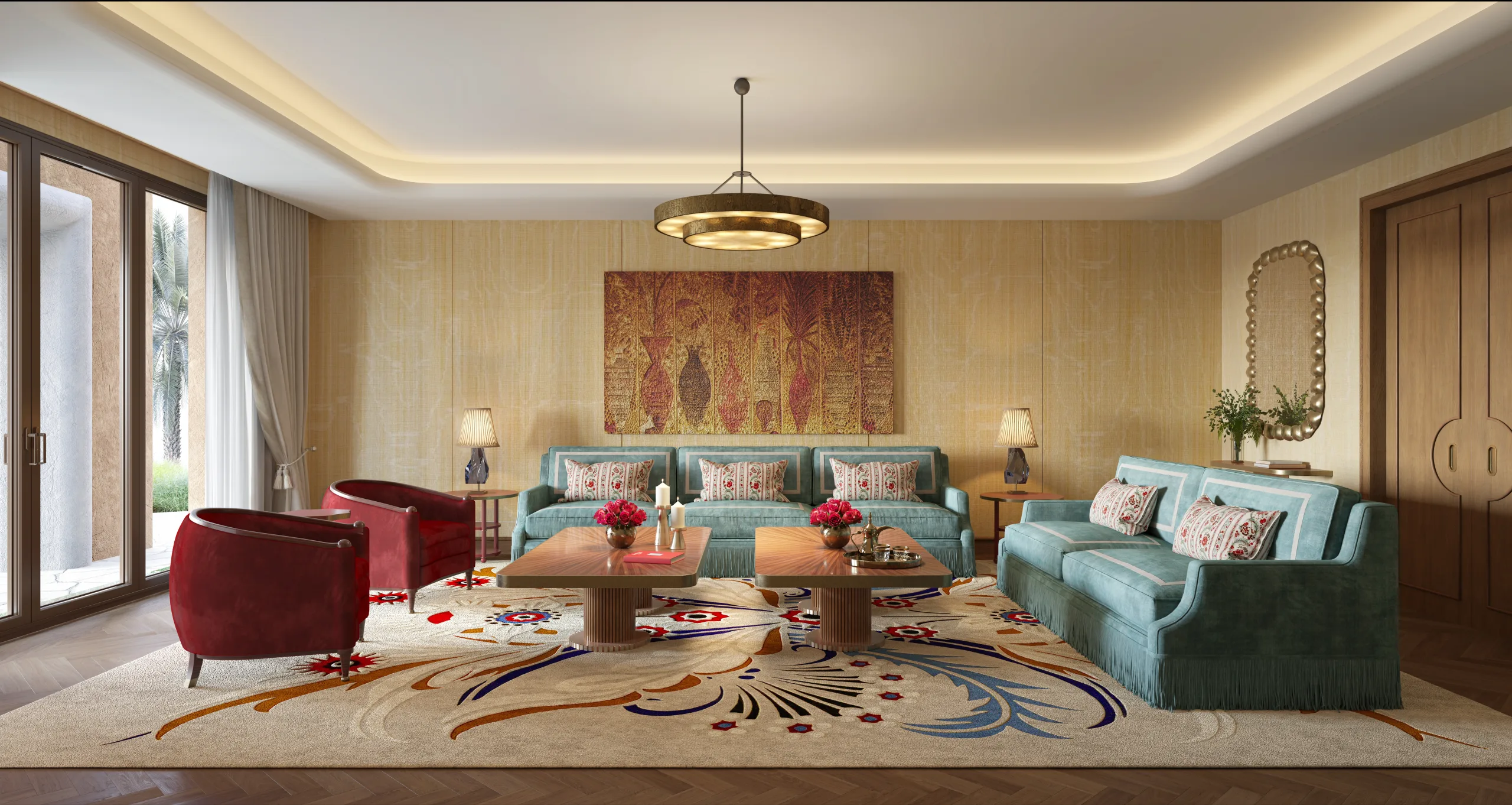 Interior of a Faena Wadi Safar residency in Diriyah