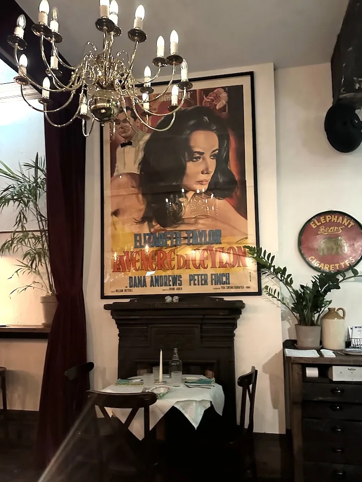 The decor at The Elephant reminisces its past as a cinema.