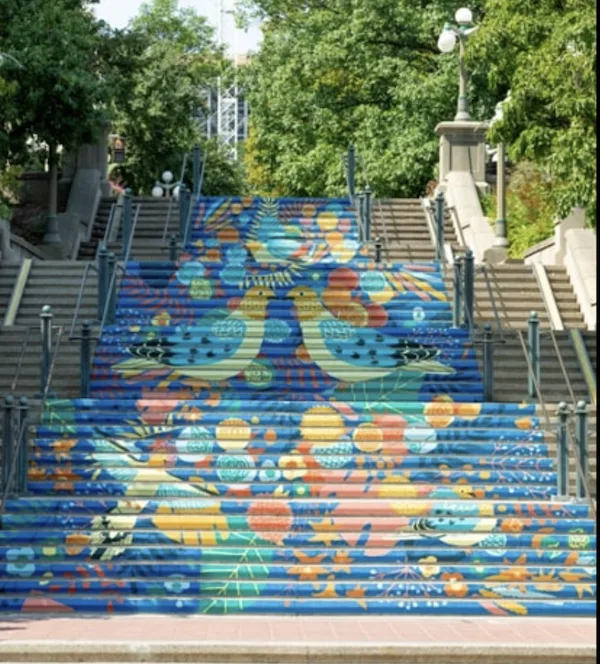 Morning Doves Mural by Erin McCluskey in York Street, Ottawa