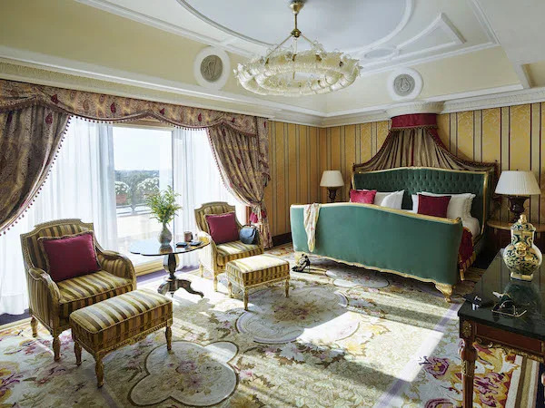 Master bedroom at the Principe di Savoia Presidential Suite