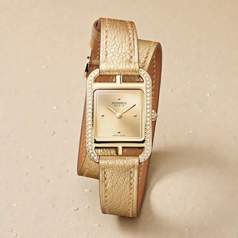 Hermès Cape Cod 2026 Mini gold with diamonds