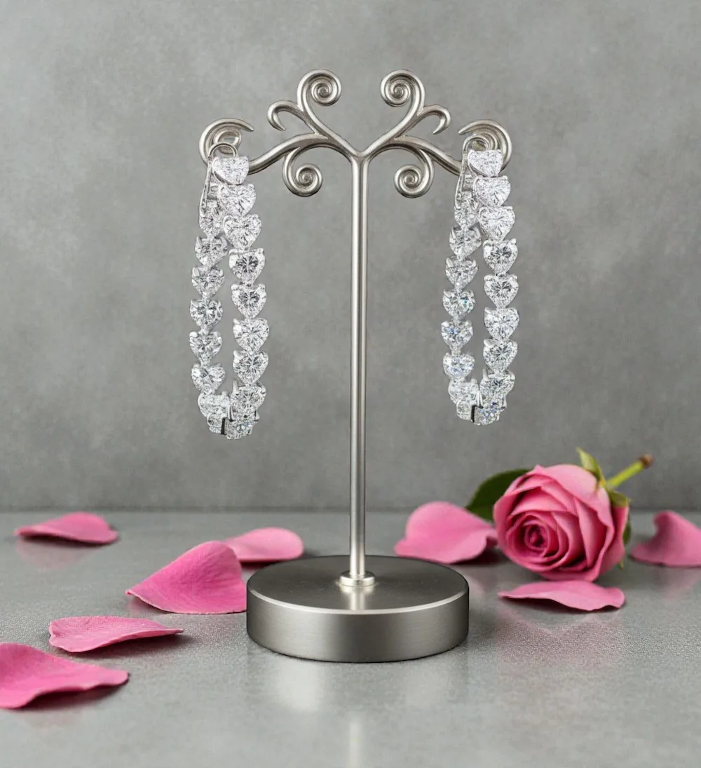 Graff heart-shaped diamond earrings