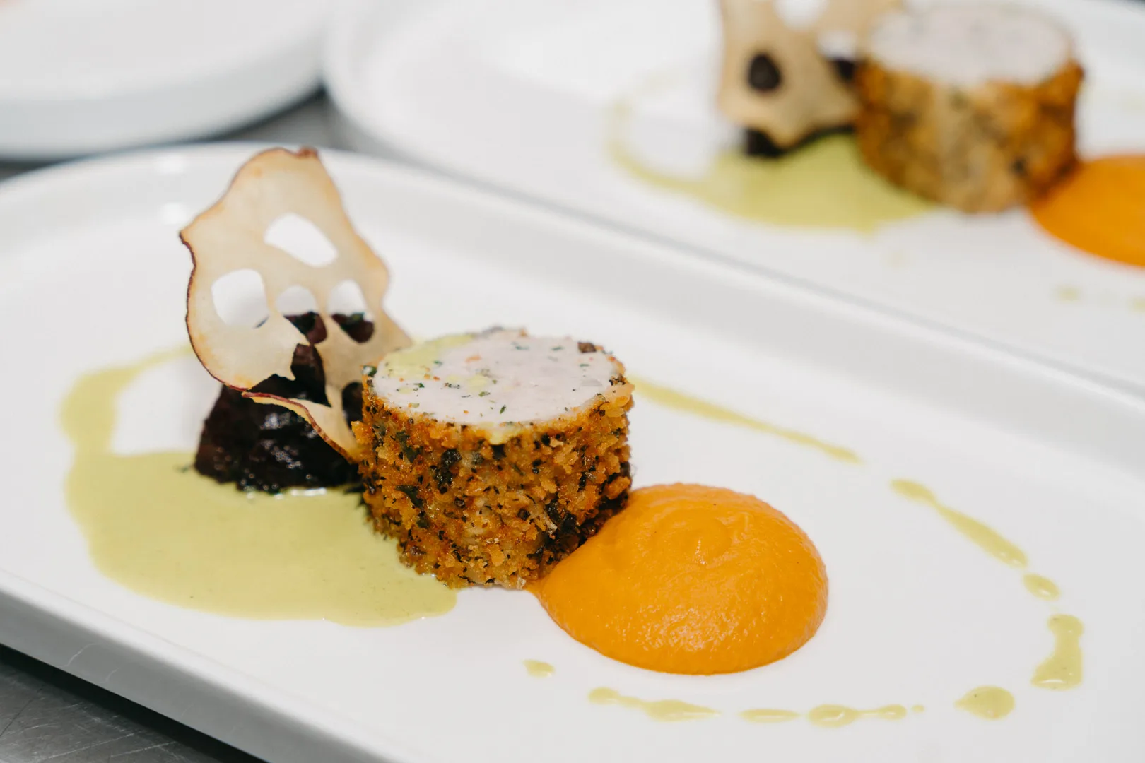 Fine dining dish from The Flying Fish, Mount Cinnamon, Grenada