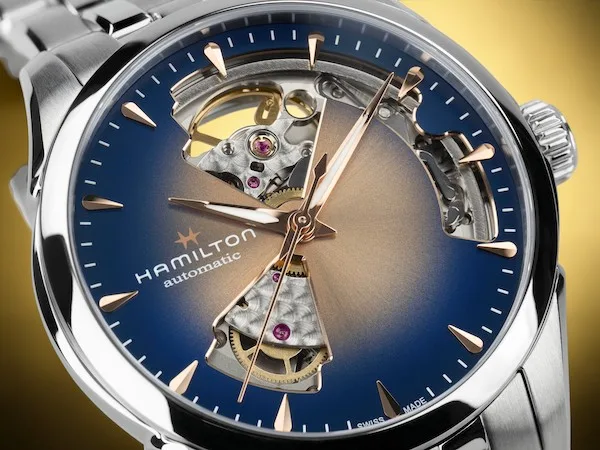 Hamilton Jazzmaster Open Heart Turquoise blue