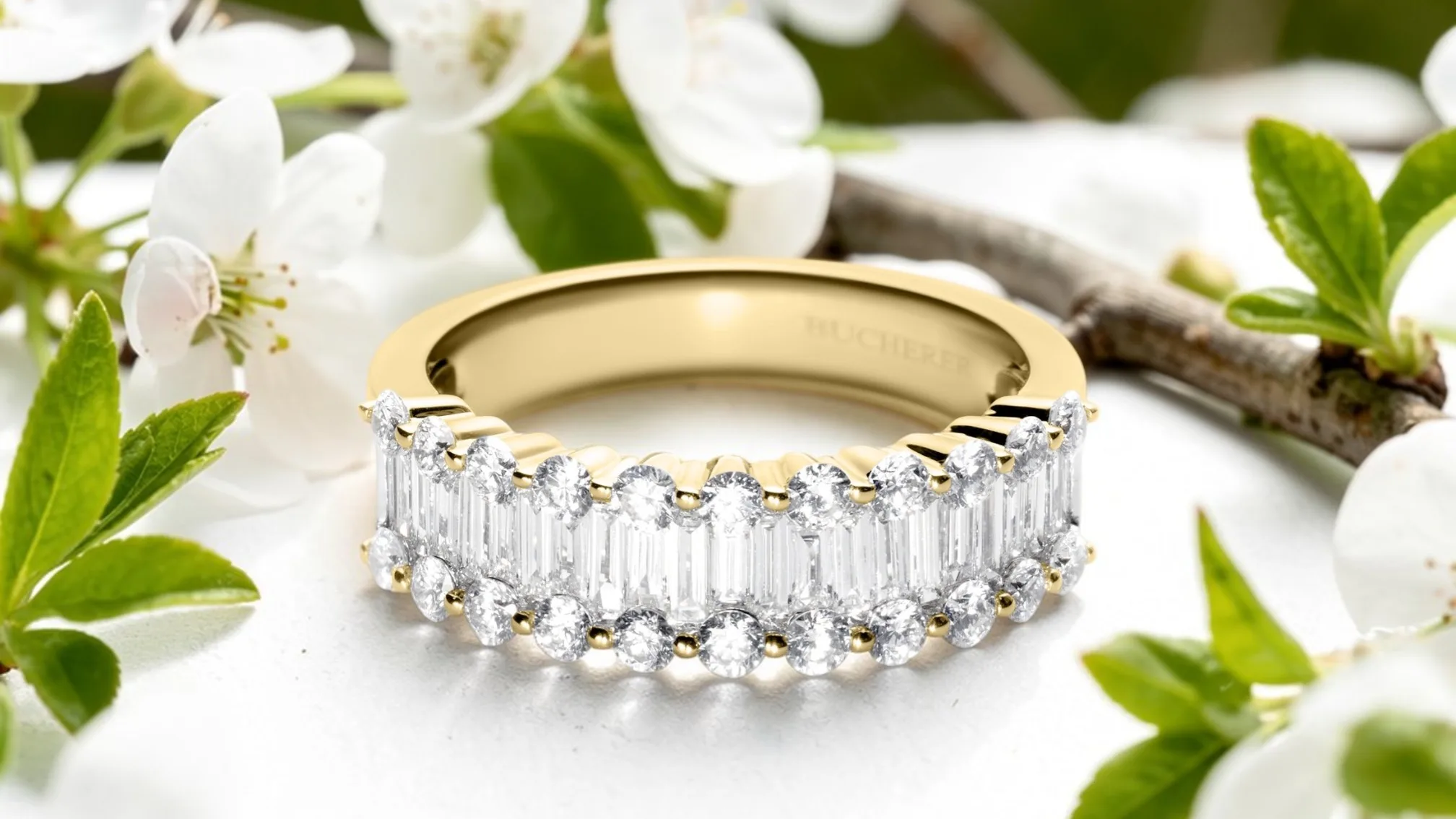 Bucherer Baguette Love half eternity band