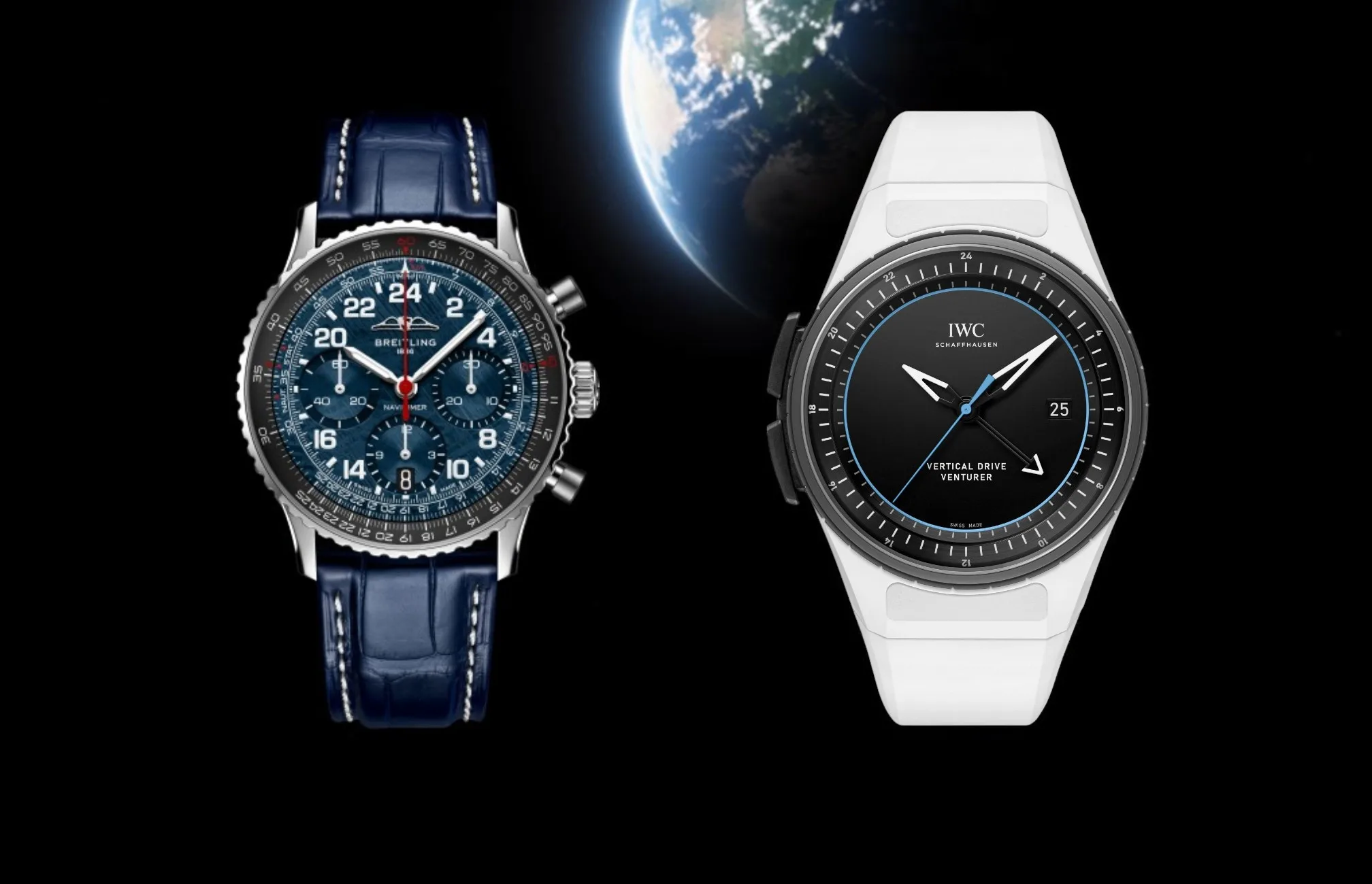 Breitling Navitimer Cosmonaute Artemis II and IWC Pilot’s Venturer Vertical Drive