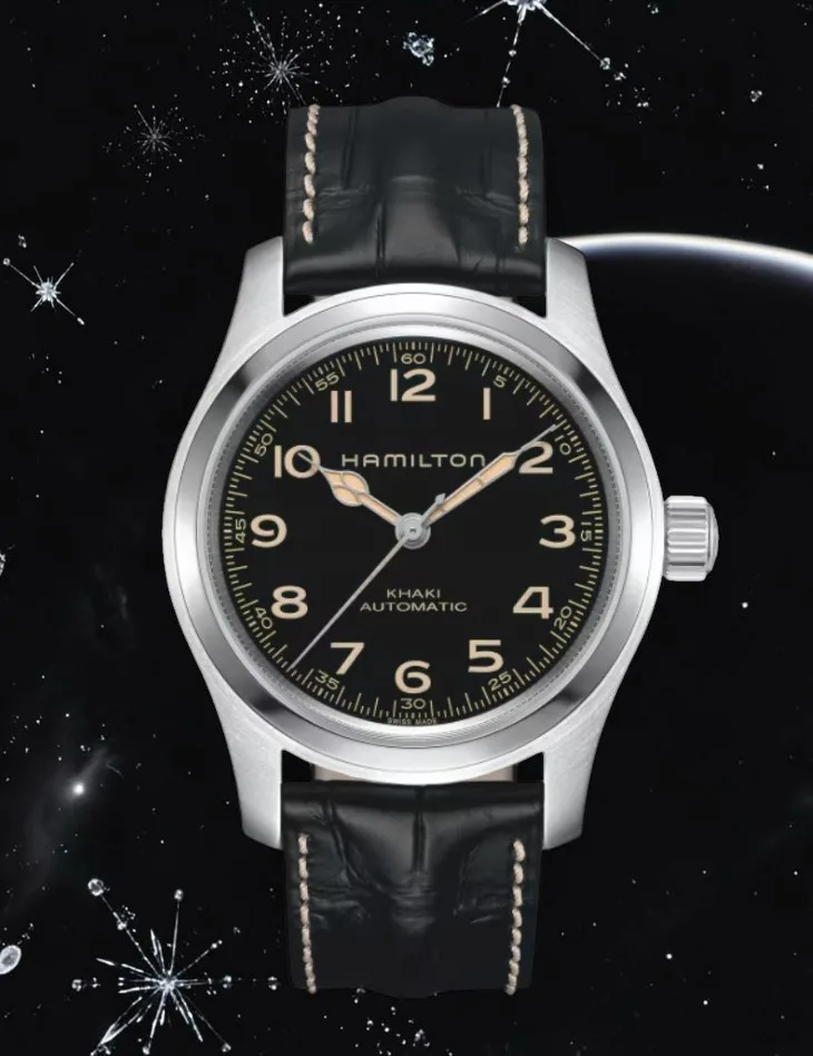 Hamilton Khaki Field Murph 42mm (2019), a spot-on reproduction of the Khaki Field customised for Interstellar in 2014.