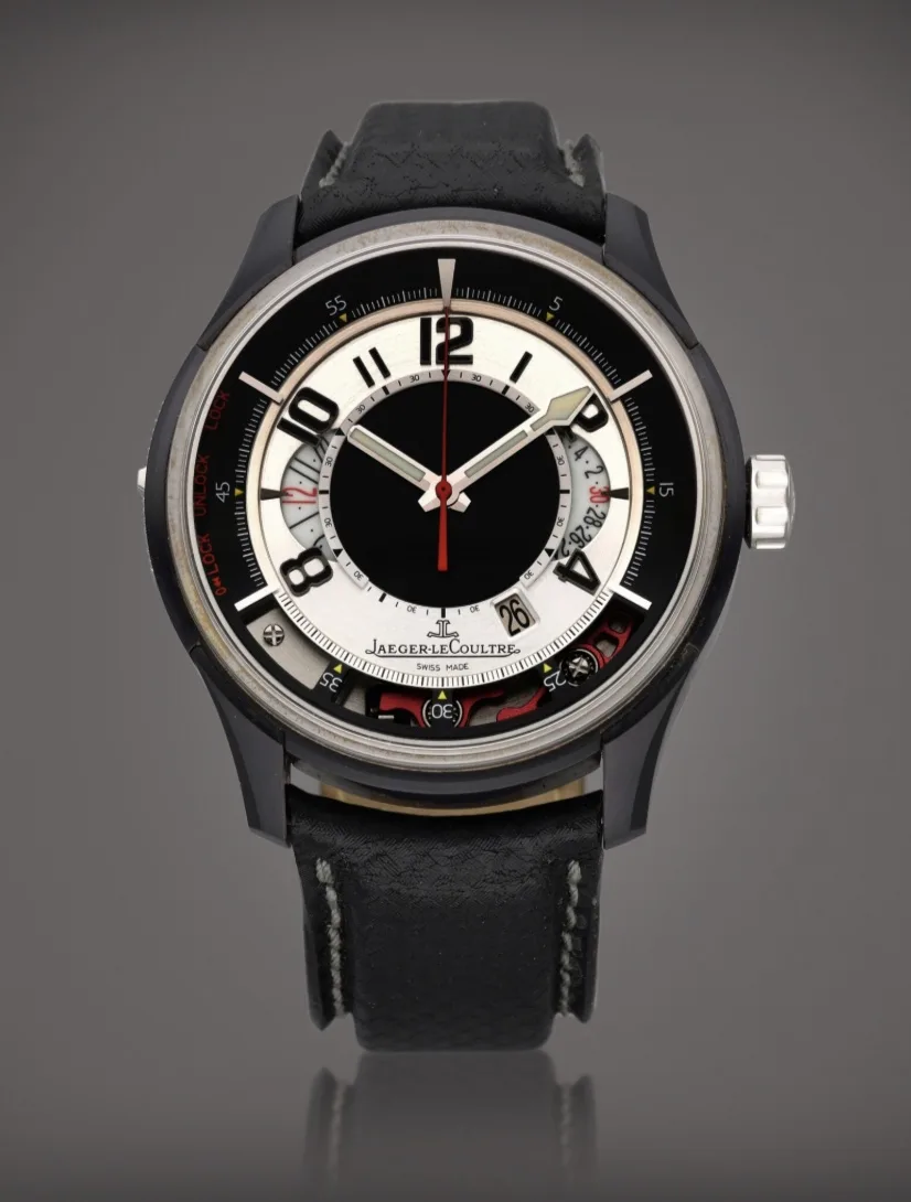 Jaeger-LeCoultre AMVOX 2 "Aston Martin" limited-edition automatic chronograph in titanium, PVD-coated. © Sotheby's.