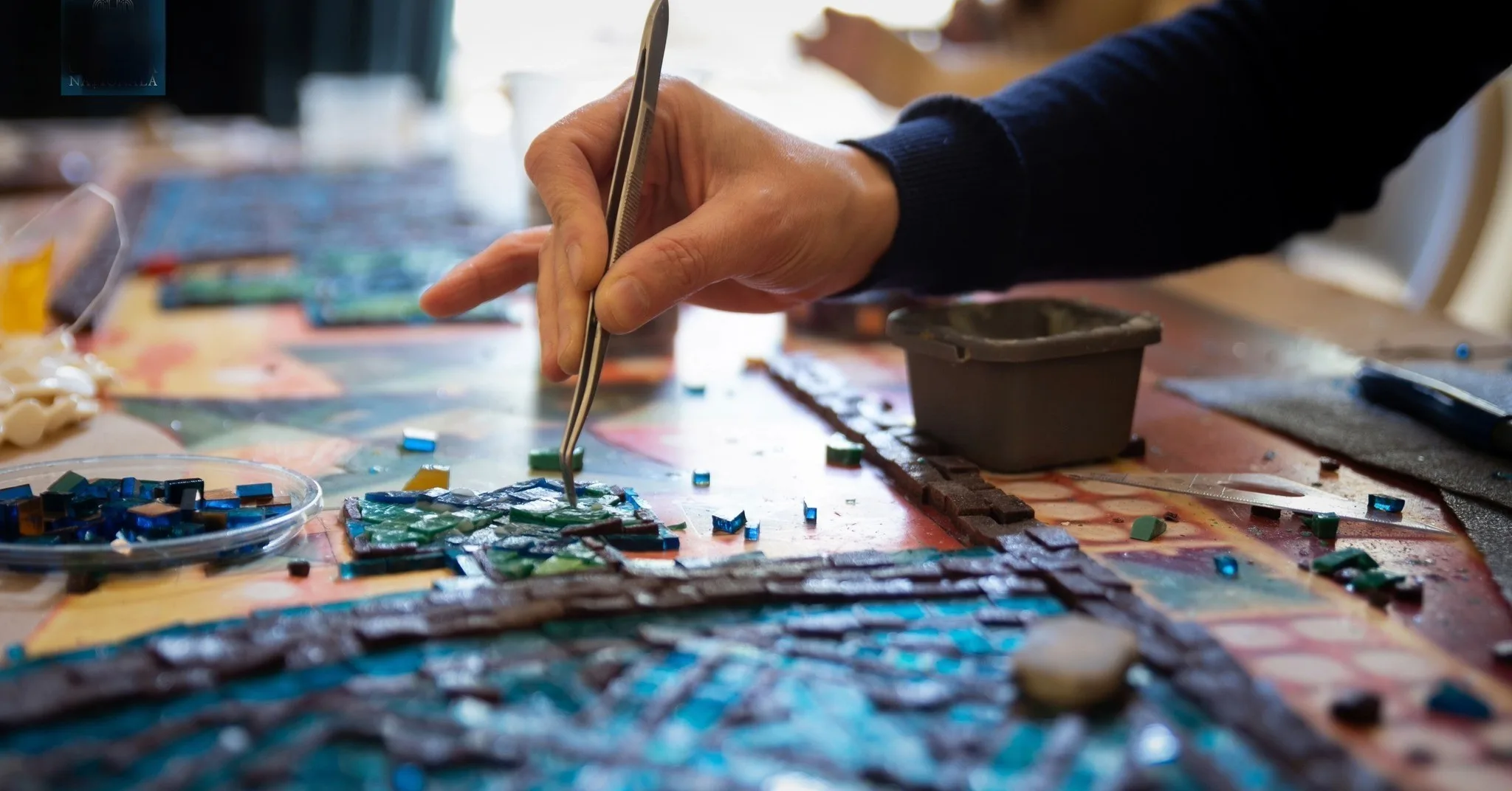 Craftsmen using Orsoni Venezia 1888 mosaics in the restoration of the People Salvation's Cathedral of Bucarest (2018)