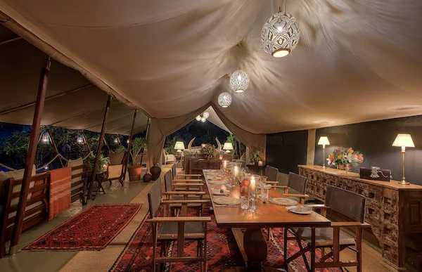 Dining tent at Seringet Mara