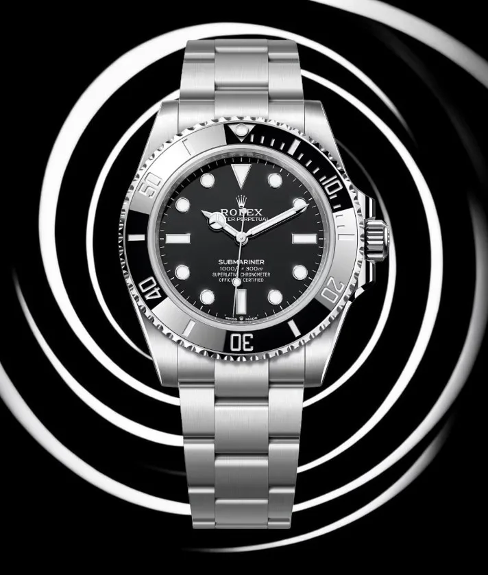 Rolex Submariner Ref. 124060, the current version of the Rolex Submariner Ref. 6538 "Big Crown" worn by Sean Connery in the first James Bond film,