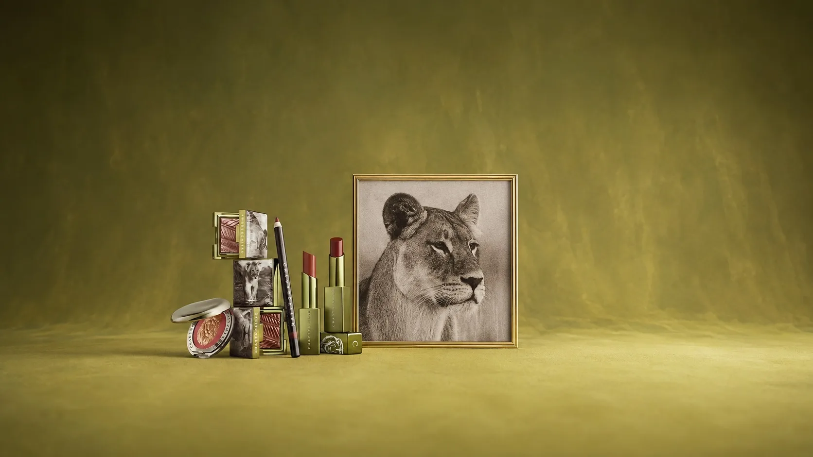Chantecaille The Lion Collection Fall 2026 make-up supporting Lion Guardians