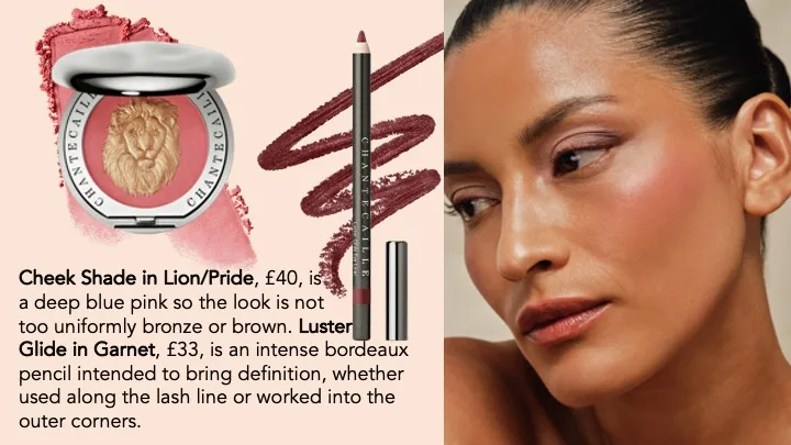 Chantecaille The Lions Collection Cheek Shade in Lion/Pride and Luster Glide eye pencil in Garnet | I-M Magazine