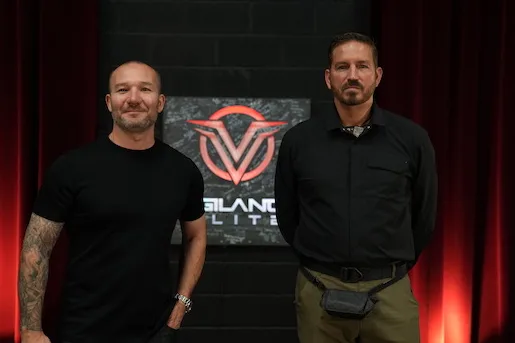 Shawn Ryan with actor Jim Caviezel,
