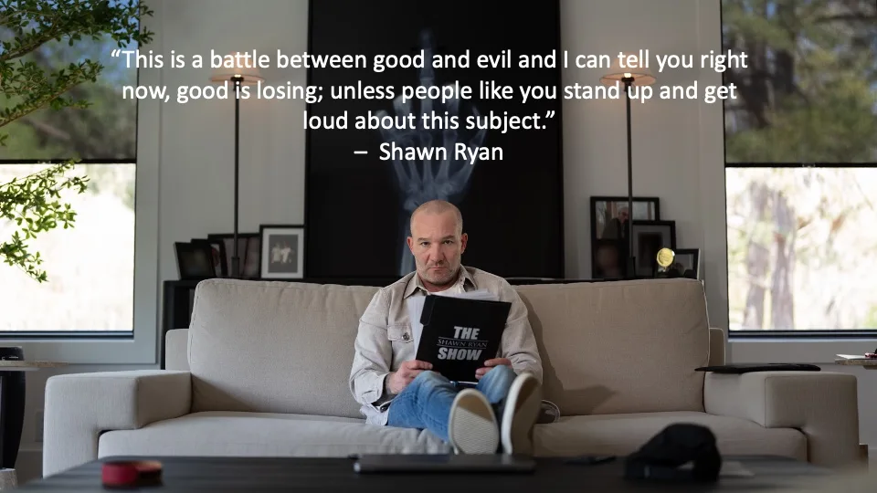 American podcaster and former Navy Seal Shawn Ryan. © Tim Furlong