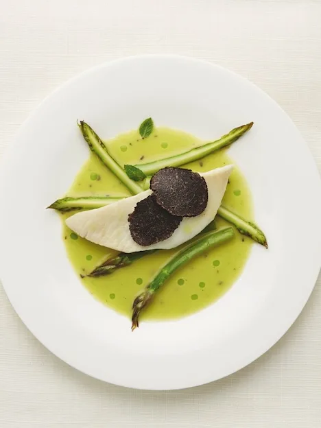 The Complete French Cooking Course (Flammarion): lightly steamed John Dory with peppermint oil,