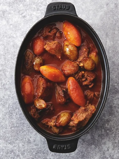 A trio of recipes from The Complete French Cooking Course (Flammarion): spring lamb stew with potatoes;