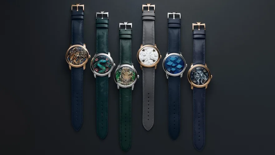 the six Vacheron Constantin Métiers d'Art Tribute to the Animal Kingdom.