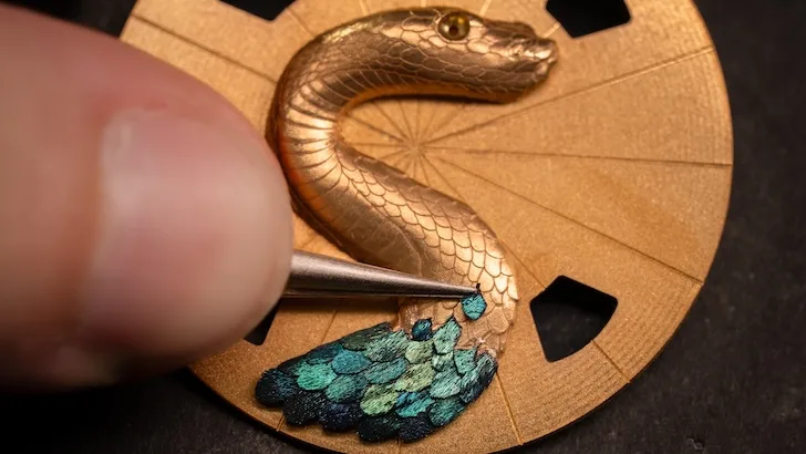 Vacheron Constantin Métiers d'Art Tribute to the Animal Kindgom Feathersnake by Julien Vermeulen.