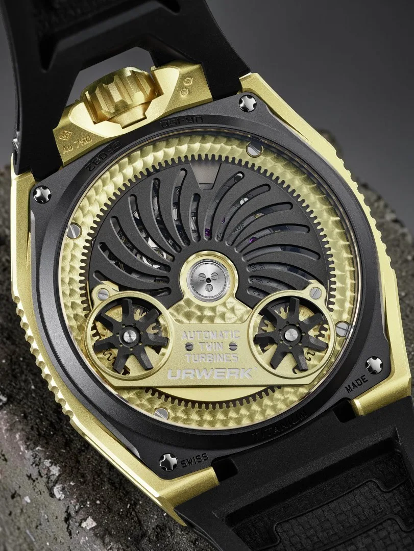 Caseback of the URWERK UR-150 Golden Scorpion