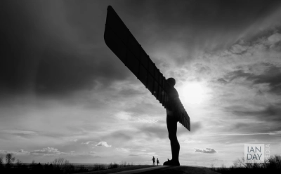 The Angel of the North sculpture by Antony Gormley, located in Gateshead, Tyne and Wear.