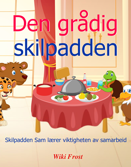 Skilpadde, Ørn, kue, tiger og mat på bordet med rød dukk